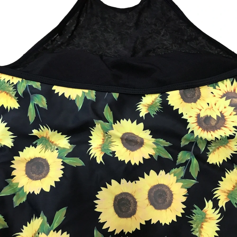 Shein sunflower halter one piece bathing suit - Picture 7 of 10
